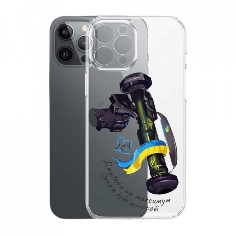 Патриотический чехол для iPhone 13 Pro с рисунком "Джавелін" Патриотический чехол для iPhone 13 Pro с рисунком "Джавелін"